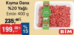 EMİN DANA KIYMA %20 YAĞLI 400 G